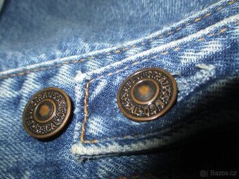 Pánská modrá riflová retro bunda original Levis -XL - 5