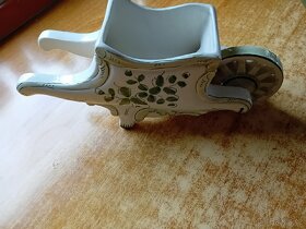 Keramické kačenky, keramický trakař,vázička - 5