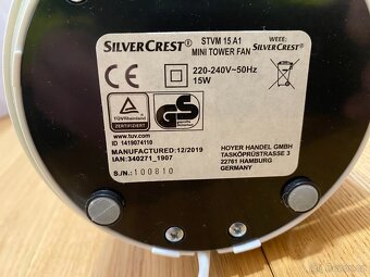 Ventilátor SilverCrest mini tower - 5