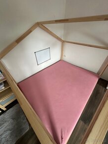 Dětská postel domeček 160x200cm s matrací - 5