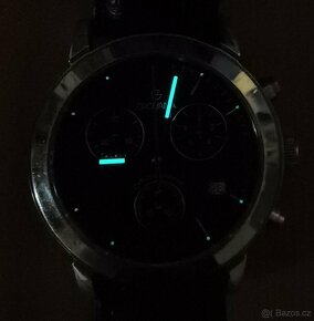 Švýcarské hodinky Grovana Chrono, safír.sklíčko, luminiscenc - 5