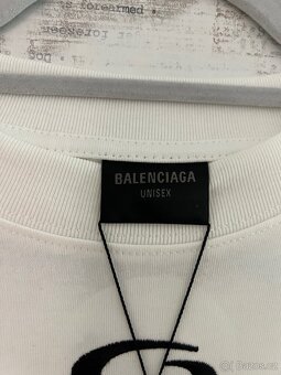 Balenciaga oversized tričko- bílé - 5