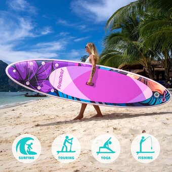 Paddleboard 💜 Purple Flower 🌺, 335x84x15, nosnost 165kg - 5