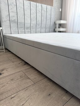 Postel manželská - šedý samet - 5