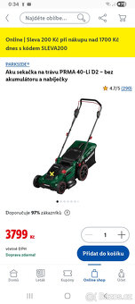 Aku sekačka na trávu PRMA 40-Li D2 / Parkside - 5