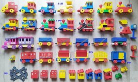 Vlak,mašinka,vagóny,koleje k DUPLO,doplňky,figurky,kostky.. - 5