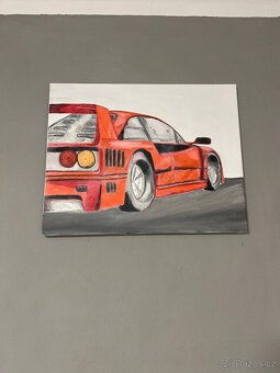 malba Ferrari F40 – ručně malovaný obraz - 5