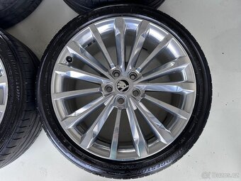 Alu sada kol Trinity 5x112 R19, cololeštěné, chrom + pneu - 5