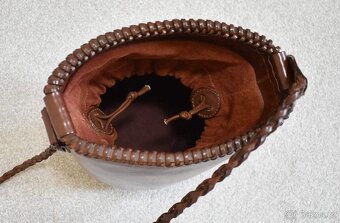 Luxusní kožená italská kabelka / bucket bag - NOVÁ - 5