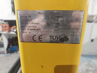 Vysokozdvižný ruční paletový vozík nosnost 1T. - 5