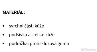Kožené capáčky s gumovou podrážkou carozoo - 5