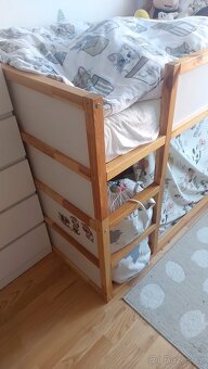 IKEA KURA dětská postel 90x200 cm bílá/borovice - 5