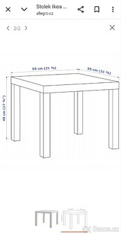 Stolek Ikea červený Lack - 5