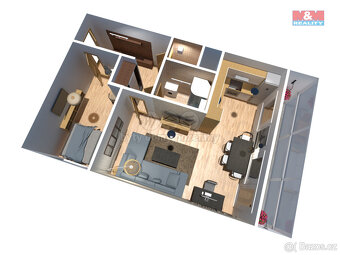 Prodej bytu 2+1, 54 m², DV, Osek, ul. Hrdlovská - 5