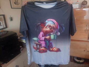 Pánská trika 4XL s 3D motivy nadměrná velikost - 5