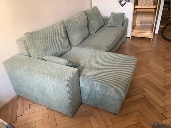 Rohová rozkládací sedací souprava - 5