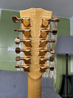 12-Strunová Elektroakustická Gitara KLEMA Flamed Maple - 5