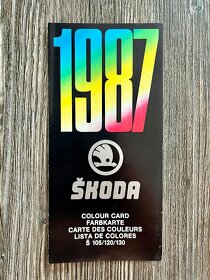 Prospekt - Vzorník barev - Škoda 105 / 120 / 130 ( 1987 ) - 5