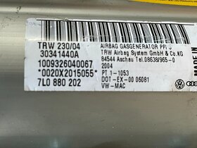 VW TOUAREG 7L 02 10 airbag volant + spol. + pás PP+LP+PZ+LZ - 5