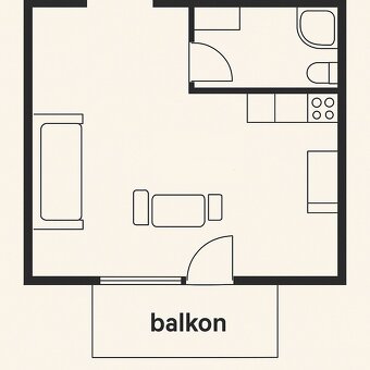 Pronájem byty 1+kk, 35 m2, Praha 5 - Stodůlky, ev.č. G1150 - 5