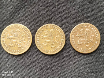 3x 5 hal 1923, 1931, 1938 Československo - 5