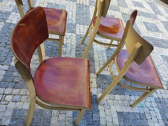 retro poválečné ČSSR židle 4ks socialismus 1950 - 1960 - 5