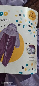 Zimní kombinézy - pro dvojčátka (vel.86) NOVÉ (cena za ks) - 5