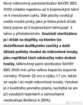 Odsávačka, lahvičky, a sterilizačka - 5