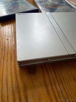 PlayStation 2 PS2 Slim Stříbrná 3x hra Sony příslušenství - 5