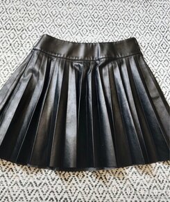 Zara koženková skládana midi plisovana sukně nové - 5