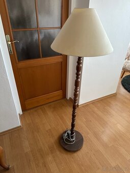 sedací souprava z masivu + lampa - 5