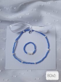 Krásné korálkové šperky, prstýnky, náramky-ruční výroba - 5