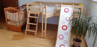 Dětská vyvýšená postel od Domestav se skluzavkou (ZÁNOVNÍ) - 5