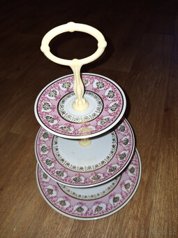 Prodá starý etažér, český porcelán - 5