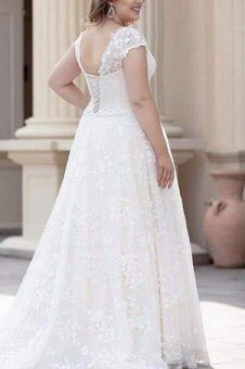 50-54 NOVÉ KRAJKOVÉ svatební šaty PLUS SIZE - 5