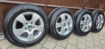 Originál alu ŠKODA Octavia 2 5x112 195/65 R15 - 8mm letní - 5