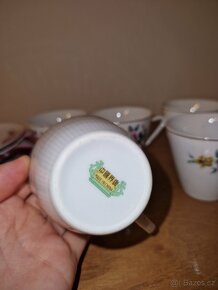 Krásná porcelánová sada/Porcelánové hrníčky s podšálky - 5