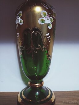 novoborské sklo - velká váza - 5