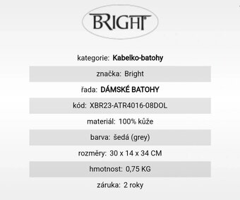 Bright kožený batoh/vak - 5