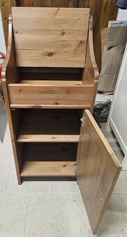 Komoda-noční stolek Ikea Leksvik mořidlo antik - 5