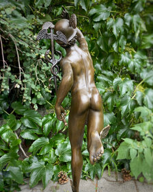 Vysoká bronzová soška socha Hermés Merkur - 5