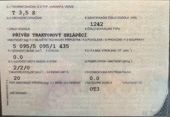 Traktorová vlečka T 3,5 S – STK do 07/2029 - 5