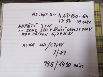 Prodám motor s převodovkou z mandlu - 5