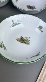 Sada misek na polévku, myslivecký porcelán - 5