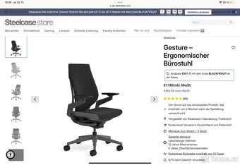Kancelářské židle Steelcase Gesture - TOP STAV - 5