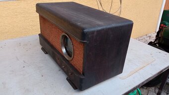 Historické rádio lampové dřevěné - 5