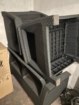 Zahradní nábytek box set dvousedačka + dvě křesla + stůl ant - 5