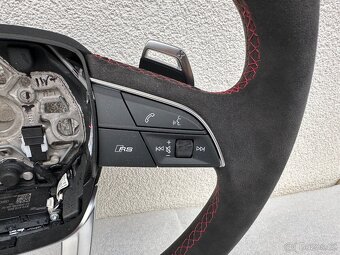Audi sportovy volant alcantara cerveny 8Y RS3 RSQ3 RS4 RS5 - 5