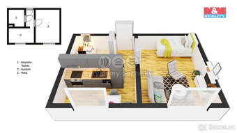 Pronájem 1+1, 33 m², ul. Sídlištní Dlouhoňovice - 5