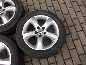 5x100 R15 orig ŠKODA s PNEU 195/55R15 - 5